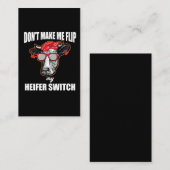 私に私の雌牛スイッチ農家牛を弾かせます 名刺 (正面/裏面)