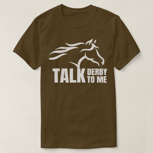 私に競馬でダービーを話す Tシャツ (デザイン正面)