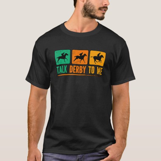 私に競馬でダービーを話す Tシャツ (正面)