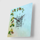 私に純粋なハート詩篇を作成51:10 スクエア壁時計 (傾斜)