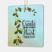 私に純粋なハート詩篇を作成51:10 セラミックオーナメント (左)