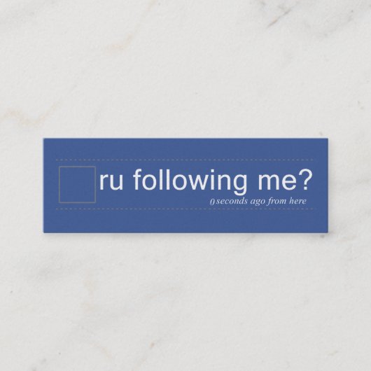 私に続くruか。 Twtr/FBblu Dbleは細い味方しました スキニー名刺 (正面)