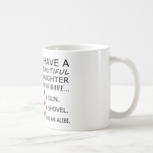 私に美しい娘の父の日のマグがあります コーヒーマグカップ (右)