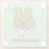 私に耐える ガラスコースター (裏面)