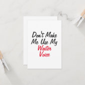 私に自分のウェイター声を使わせない カード (正面/裏面インサイチュ)