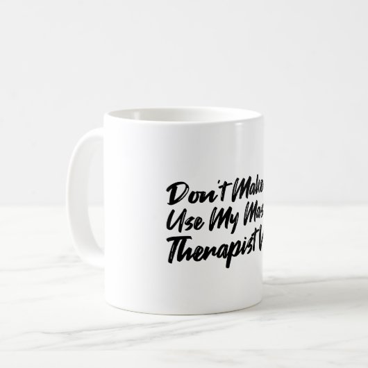 私に自分のマッサージセラピスト声を使わせない コーヒーマグカップ (正面左)