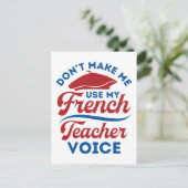 私に自分の先生の声を使わせなフランスのい ポストカード (スタンド正面)