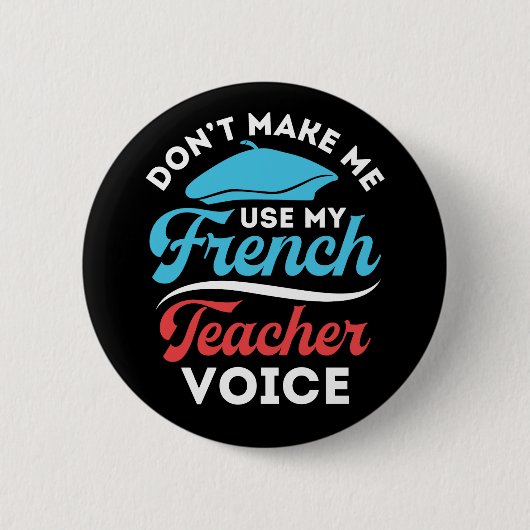 私に自分の先生の声を使わせなフランスのい 缶バッジ (正面)