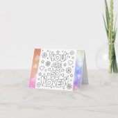 私に色を付ける愛されているすぐに元気になる カード (正面)