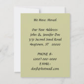 私に花によってが家へ帰る引っ越しましたの発表のペチュニアがあります 案内状 (裏面)