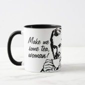 私に茶、女性をして下さい! マグカップ (左)