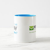 私に言うために今まで待っていますか。 ツートーンマグカップ (中央)