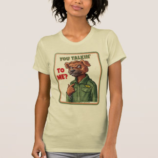 私に言ってるの? - 怒った犬のキャラクター Tシャツ