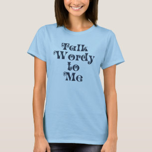 私に言葉数の多い話大きいロゴのワイシャツ Tシャツ