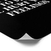 私に話さないで私はあなたの感覚を皮肉に傷つける ポスター (角)