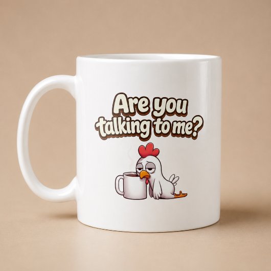 私に話しかけてるの？おもしろいニワトリ コーヒーマグカップ