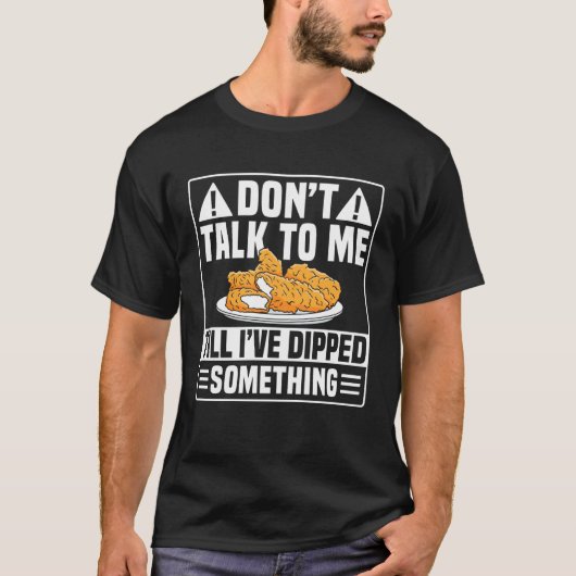 私に話しかけないでチキンテンダー Tシャツ (正面)