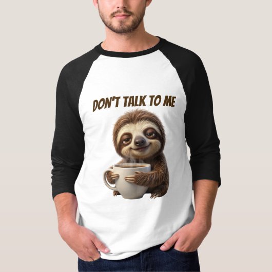 私に話しかけないで コーヒー スロース Tシャツ (正面)