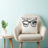 私に話しオタクギーク眼鏡ウィンキングアイグリーン クッション (椅子)