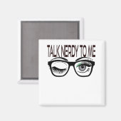 私に話しオタクギーク眼鏡ウィンキングアイグリーン マグネット (正面/裏面)