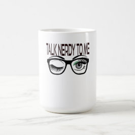 私に話しオタクギーク眼鏡ウィンキングアイグリーン モーフィングマグカップ