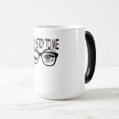 私に話しオタクギーク眼鏡ウィンキングアイグリーン モーフィングマグカップ (正面右)