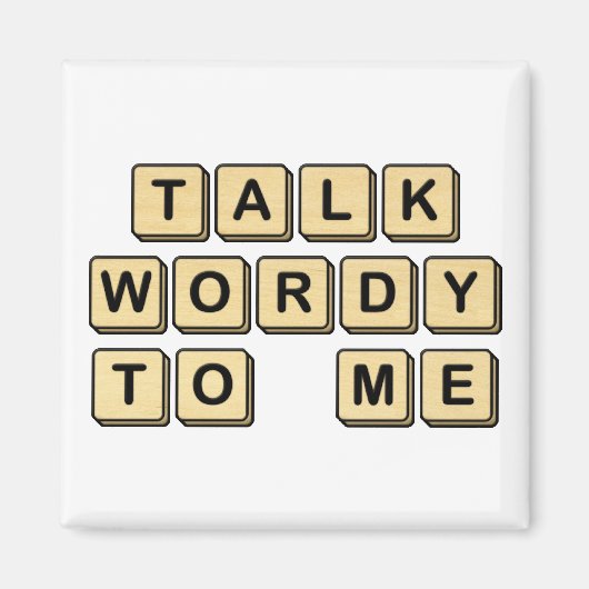 私に話し言葉を木製タイル磁石 マグネット (正面)