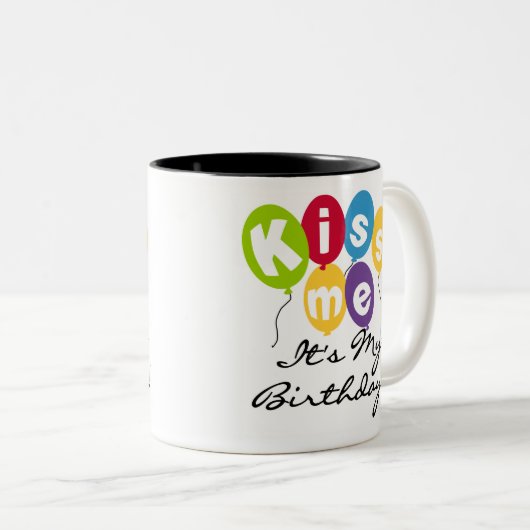 私に誕生日接吻して下さい ツートーンマグカップ (正面右)
