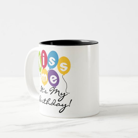 私に誕生日接吻して下さい ツートーンマグカップ (正面左)