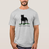 私に踏み込まない – (犬)スタッフォードブルテリア Tシャツ (正面)