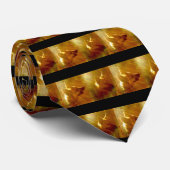 私に輝くドイツの羊飼いブラックタン2つのビュー ネクタイ (ロール)