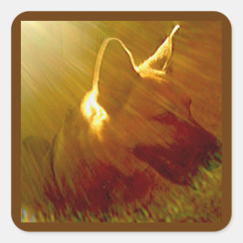 私に輝くドイツの羊飼い#1シール スクエアシール