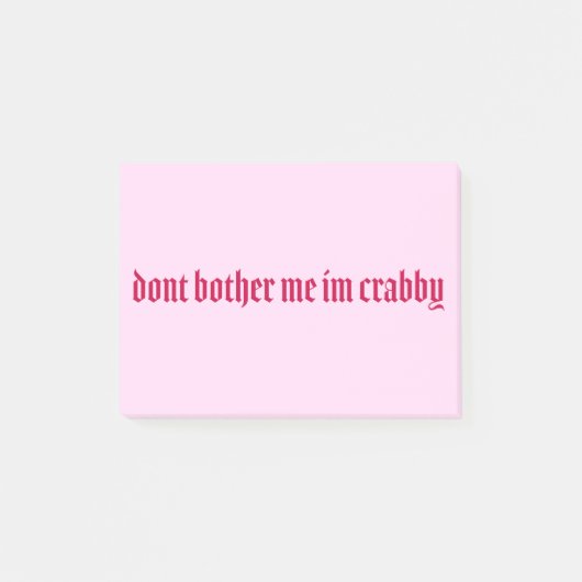 私に迷惑を掛けないで、ひねくれた引用文レッド ポストイット (正面)