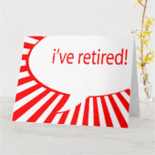 私に退職したがあります! (喜劇的な泡) カード (黄色い花)