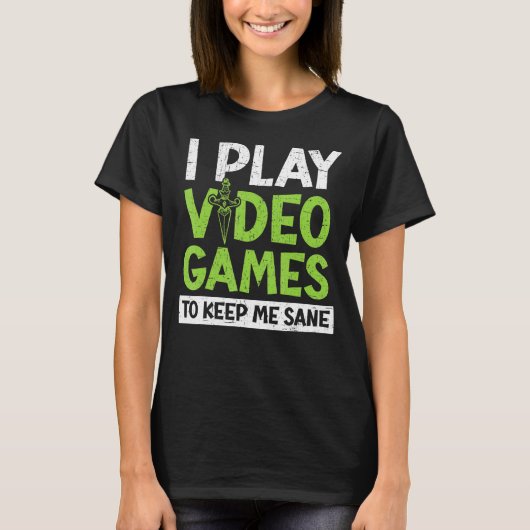 私に遊ビデオゲー保ムはSaneコンソールゲーマーG Tシャツ (正面)