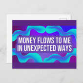 私に金の流れ繁栄お金の豊富な引用文 ポストカード (正面/裏面)