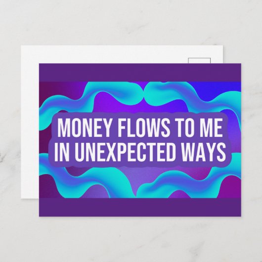 私に金の流れ繁栄お金の豊富な引用文 ポストカード (正面/裏面)