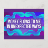私に金の流れ繁栄お金の豊富な引用文 ポストカード (正面)