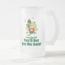 私に金ゴールドを得ません フロストグラスビールジョッキ