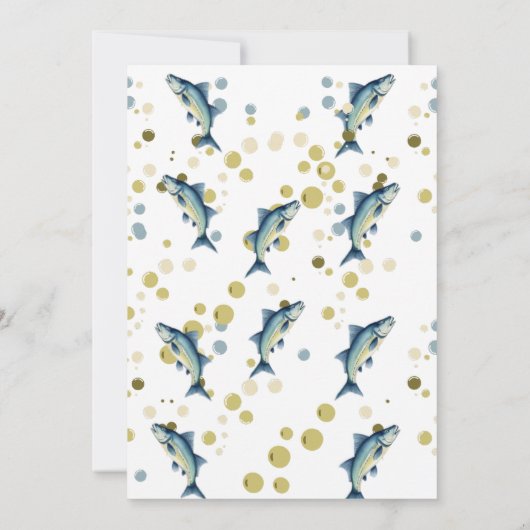 私に釣り人素朴のダービー赤ちゃんシャワーを話す 招待状 (裏面)