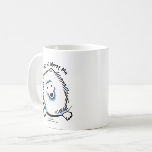 私に関して全てを話し合う コーヒーマグカップ (正面左)