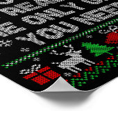 私に関係ある面白いダサいクリスマススウェーター ポスター (角)