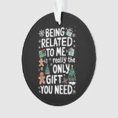 私に関係しているクリスマス家族クリスマスギフト オーナメント (正面)