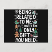 私に関係しているクリスマス家族クリスマスギフト シーズンポストカード (正面)