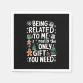 私に関係しているクリスマス家族クリスマスギフト スタンダードカクテルナプキン (正面)