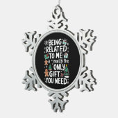 私に関係しているクリスマス家族クリスマスギフト スノーフレークピューターオーナメント (右)