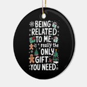 私に関係しているクリスマス家族クリスマスギフト セラミックオーナメント (左)