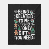 私に関係しているクリスマス家族クリスマスギフト フリースブランケット (正面)