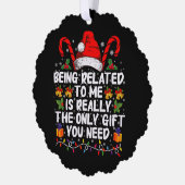 私に関係を持つことが本当の唯一の贈り物 オーナメントカード (左)