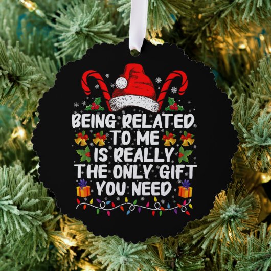 私に関係を持つことが本当の唯一の贈り物 オーナメントカード (インサイチュ (木))